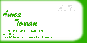 anna toman business card